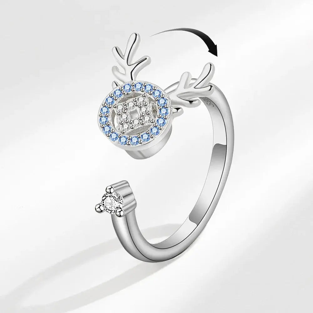 VENTFILLE 925 Sterling Silver Sunflower Diamond Zircon Rotatable Ring For Women Gift Relieve Stress Ring Jewelry Wholesale Streetsharks