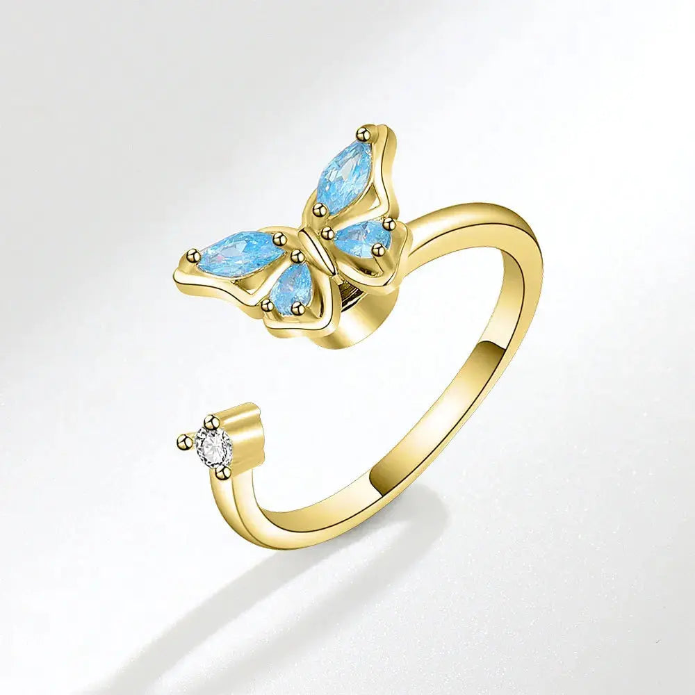 VENTFILLE 925 Sterling Silver Sunflower Diamond Zircon Rotatable Ring For Women Gift Relieve Stress Ring Jewelry Wholesale Streetsharks