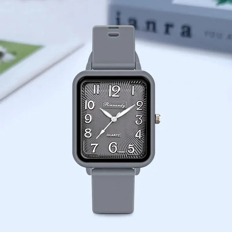 Watches for Women Rectangle Digital Watch Simple Women Quartz Wrist Watch Silicone Strap Lady Clock Relogio Feminino Reloj Mujer Streetsharks