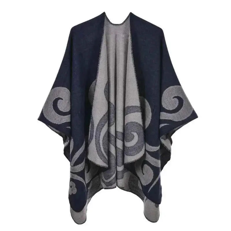 Winter Fashion Poncho Women Capes Scarf Imitation Cashmere Ladies Scarves Warm Shawls Wraps Woman Ponchos Bufanda Mujer Foulard