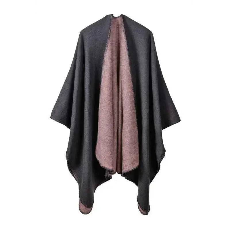 Winter Fashion Poncho Women Capes Scarf Imitation Cashmere Ladies Scarves Warm Shawls Wraps Woman Ponchos Bufanda Mujer Foulard