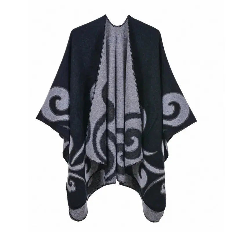 Winter Fashion Poncho Women Capes Scarf Imitation Cashmere Ladies Scarves Warm Shawls Wraps Woman Ponchos Bufanda Mujer Foulard luxecrown.co.uk