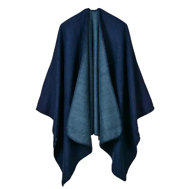 Winter Fashion Poncho Women Capes Scarf Imitation Cashmere Ladies Scarves Warm Shawls Wraps Woman Ponchos Bufanda Mujer Foulard luxecrown.co.uk