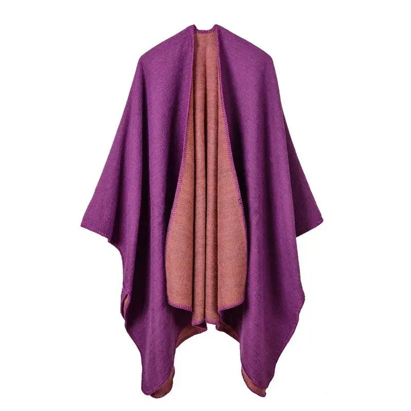 Winter Fashion Poncho Women Capes Scarf Imitation Cashmere Ladies Scarves Warm Shawls Wraps Woman Ponchos Bufanda Mujer Foulard luxecrown.co.uk