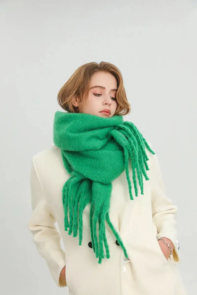 Winter Scarf for Women Cashmere Warm Solid Pashmina Blanket Wraps Female Thick Soft Bufanda Big Tassel Shawl Long Poncho Echarpe luxecrown.co.uk