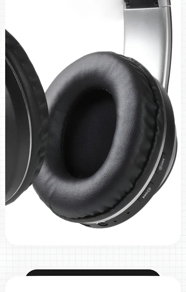 Wireless Headphones, Wireless Earbuds With Deep Bass, Lightweight Foldable Headphones Built-in Mic, Compatible With 3.5mm Audio Cable, Stereo Sound For Travel Work Laptop PC Cellphone, Gaming Headset, Christmas Gift DT Streetsharks