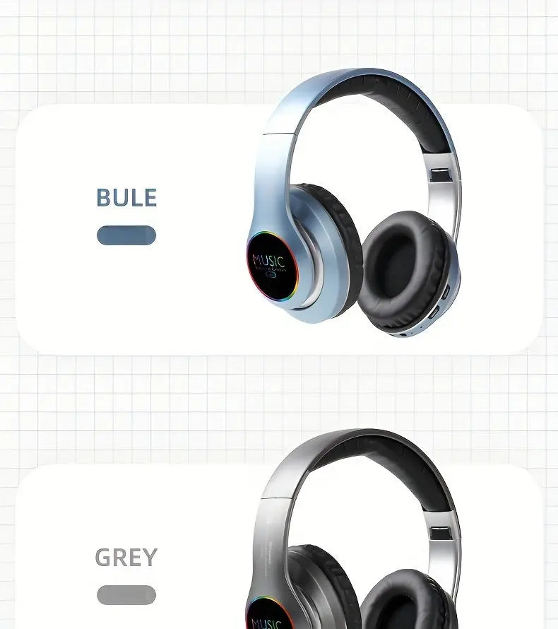 Wireless Headphones, Wireless Earbuds With Deep Bass, Lightweight Foldable Headphones Built-in Mic, Compatible With 3.5mm Audio Cable, Stereo Sound For Travel Work Laptop PC Cellphone, Gaming Headset, Christmas Gift DT Streetsharks