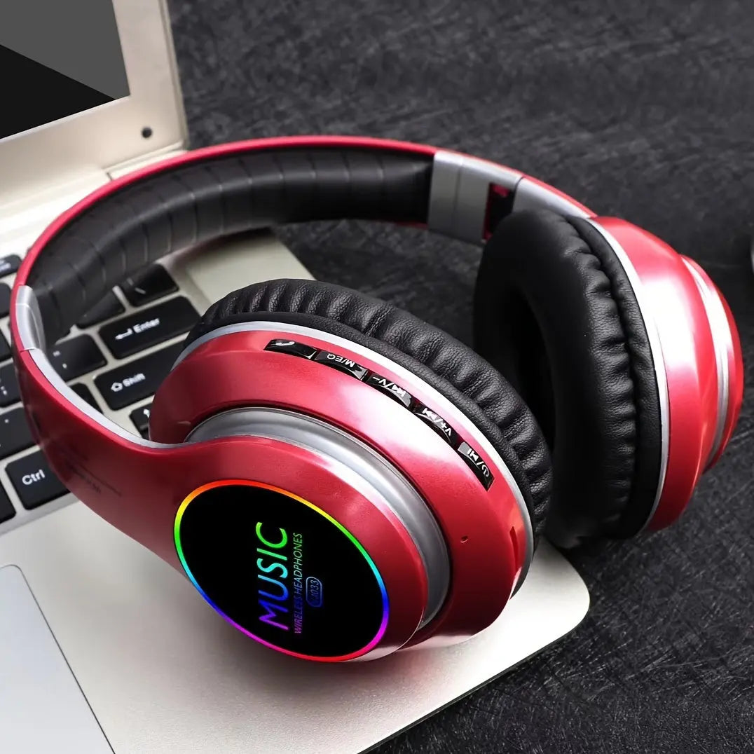Wireless Headphones, Wireless Earbuds With Deep Bass, Lightweight Foldable Headphones Built-in Mic, Compatible With 3.5mm Audio Cable, Stereo Sound For Travel Work Laptop PC Cellphone, Gaming Headset, Christmas Gift DT Streetsharks