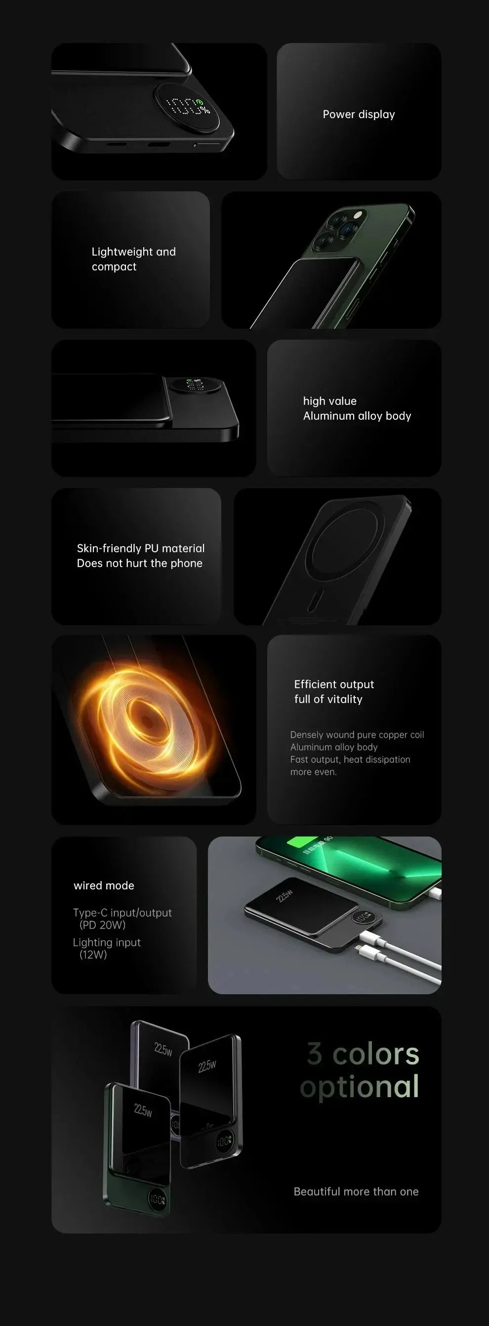 Wireless Power Bank Magnetic 100000mAh Portable Powerbank Type C Fast Charger For iPhone Xiaomi Samsung All Magsafe Series Phone Streetsharks