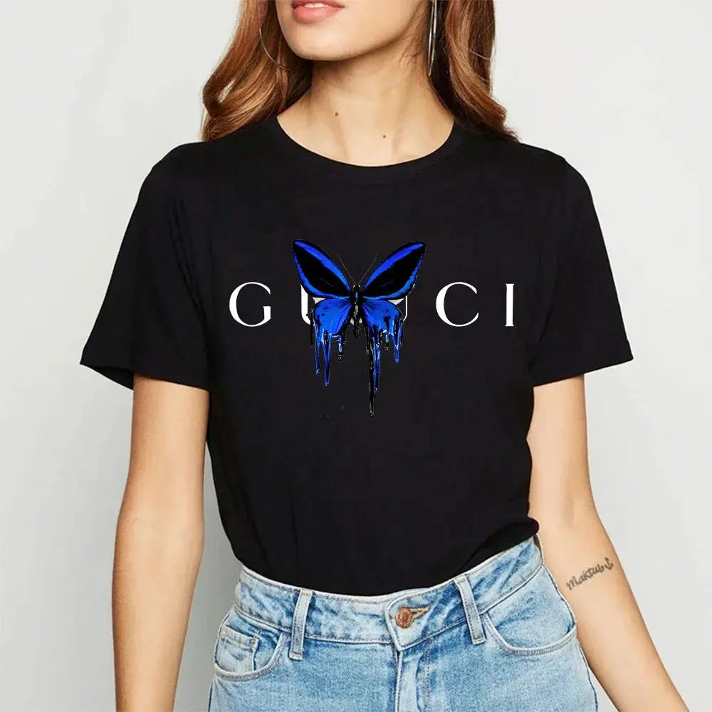 Women Brand T-shirt Classic Short Sleeves Tops&Tees Summer Breathable Harajuku Fashion Luxury Blouse Youthful Clothes for Woman Streetsharks