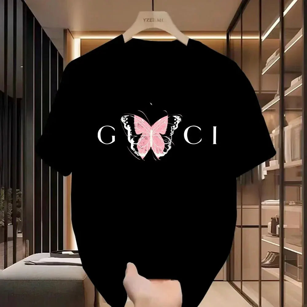 Women Brand T-shirt Classic Short Sleeves Tops&Tees Summer Breathable Harajuku Fashion Luxury Blouse Youthful Clothes for Woman Streetsharks