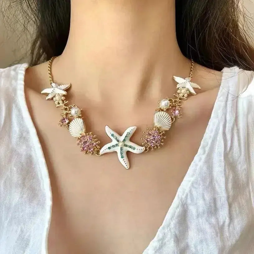 Women Elegant Pearl Clavicle Chain Collares Ladies Short Pendant Necklaces Earrings Choker Jewelry set Streetsharks