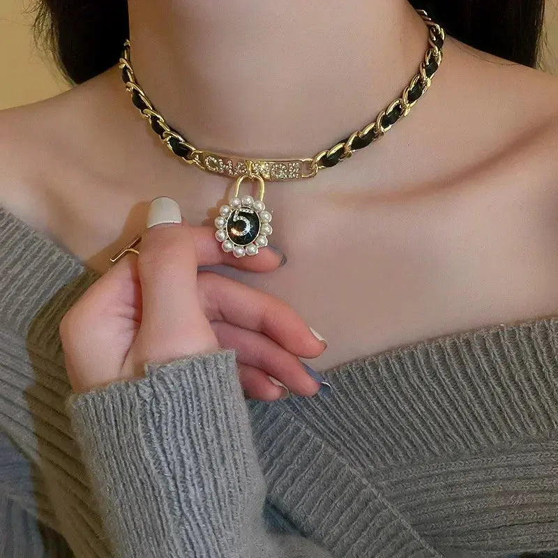 Women Elegant Pearl Clavicle Chain Collares Ladies Short Pendant Necklaces Earrings Choker Jewelry set Streetsharks
