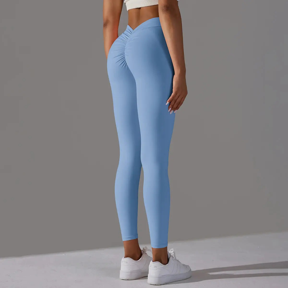 Women Fitness Leggings Workout Gym Running Scrunch Leggings Sexy Back V High Waist Trousers Jogging Active Wear Tight Pants luxecrown.co.uk