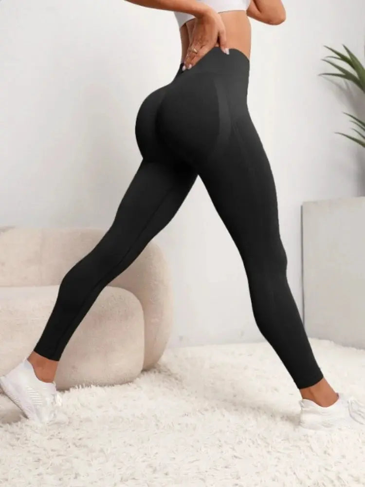Women Gym Seamless Leggings Yoga Sports Pant Stretchy High Waist Fitness Sports Activewear Pants luxecrown.co.uk