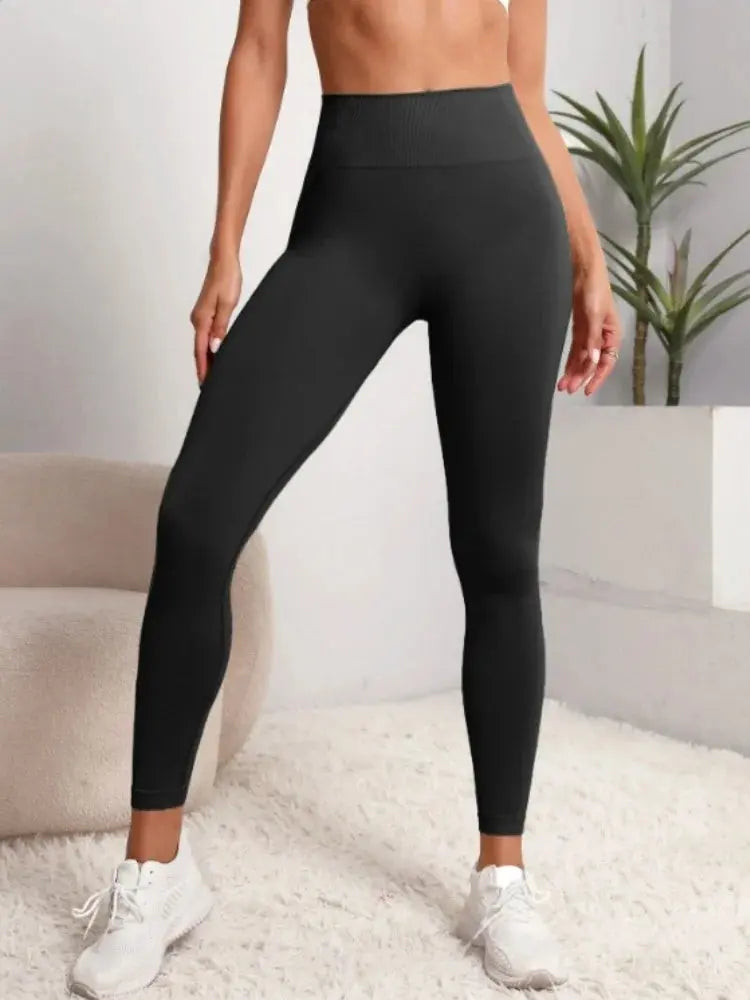 Women Gym Seamless Leggings Yoga Sports Pant Stretchy High Waist Fitness Sports Activewear Pants luxecrown.co.uk