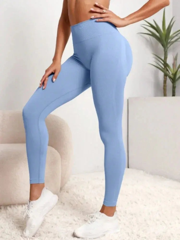 Women Gym Seamless Leggings Yoga Sports Pant Stretchy High Waist Fitness Sports Activewear Pants luxecrown.co.uk