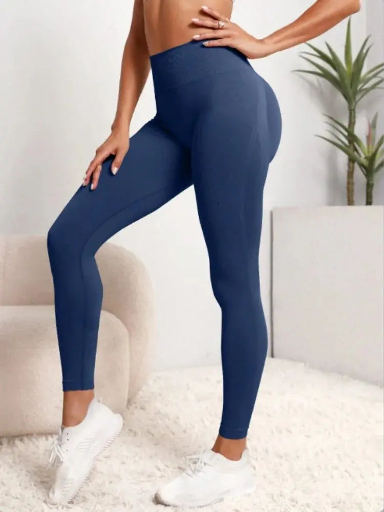 Women Gym Seamless Leggings Yoga Sports Pant Stretchy High Waist Fitness Sports Activewear Pants luxecrown.co.uk