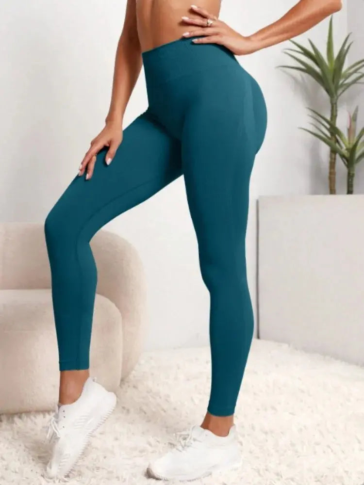 Women Gym Seamless Leggings Yoga Sports Pant Stretchy High Waist Fitness Sports Activewear Pants luxecrown.co.uk