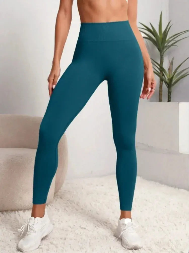 Women Gym Seamless Leggings Yoga Sports Pant Stretchy High Waist Fitness Sports Activewear Pants luxecrown.co.uk