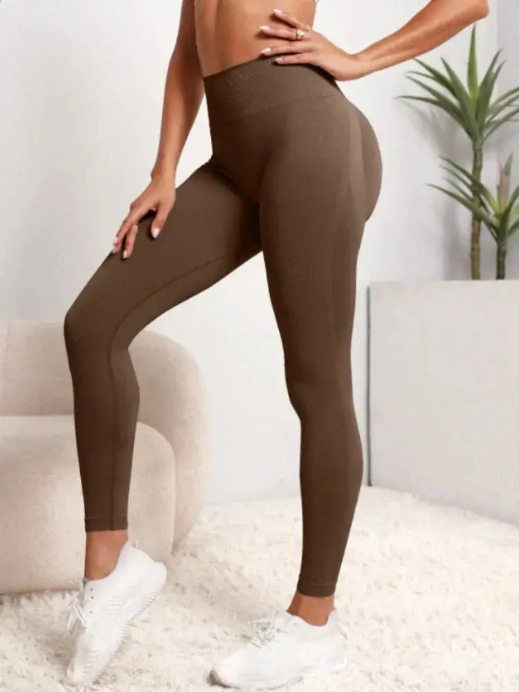 Women Gym Seamless Leggings Yoga Sports Pant Stretchy High Waist Fitness Sports Activewear Pants luxecrown.co.uk