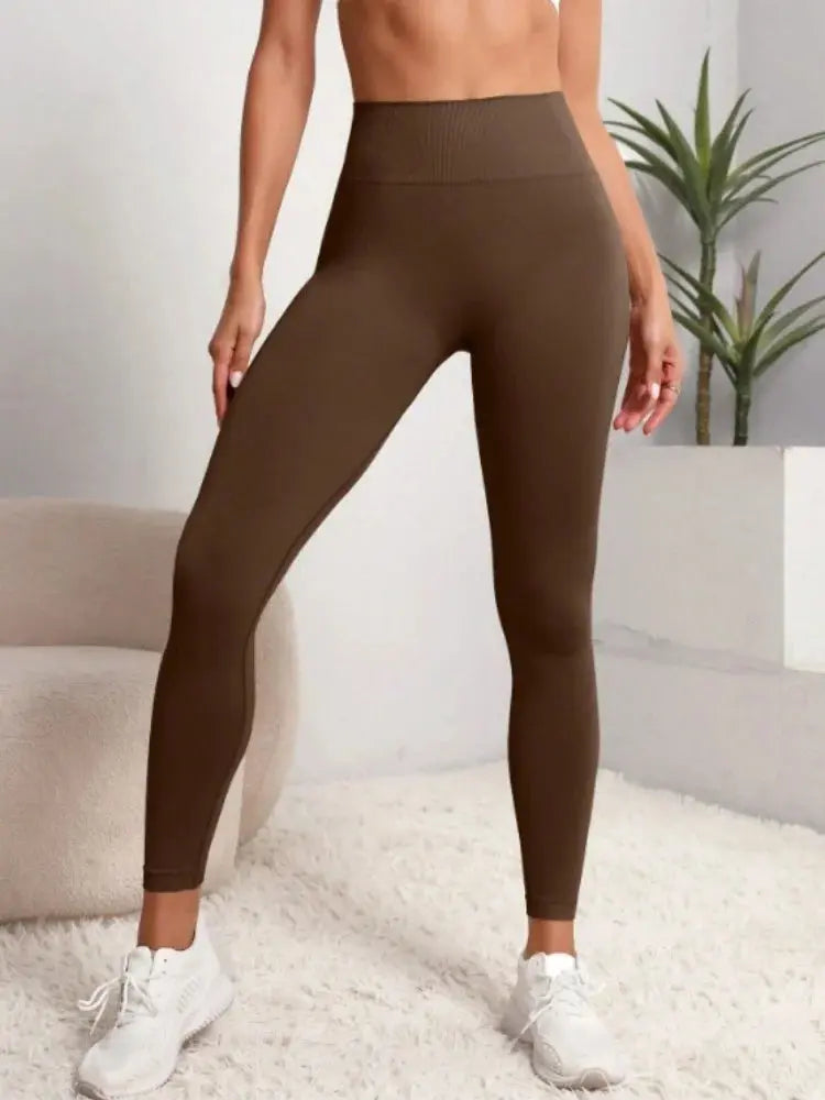 Women Gym Seamless Leggings Yoga Sports Pant Stretchy High Waist Fitness Sports Activewear Pants luxecrown.co.uk