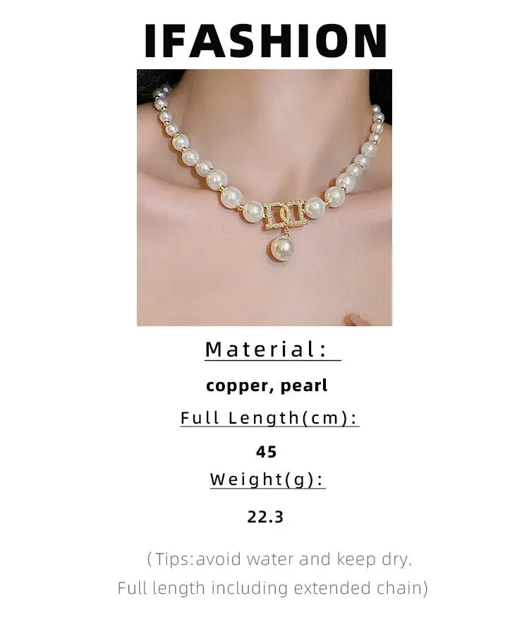 Women Letter Dd Pendant Necklaces Earrings set Streetsharks