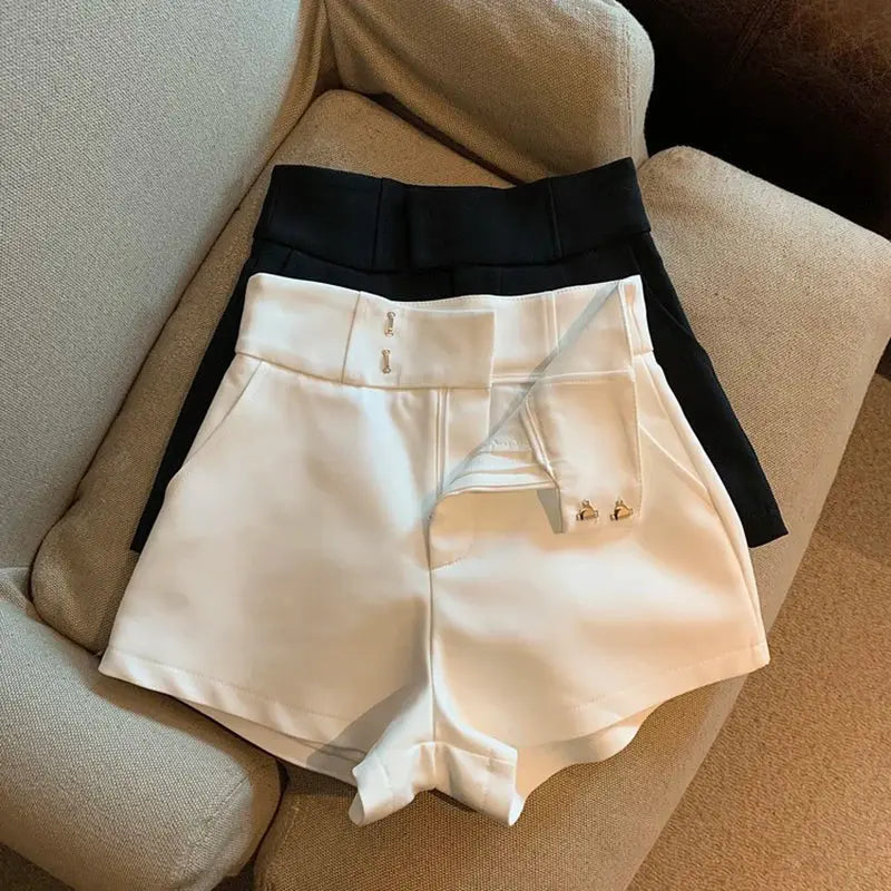 Women Shorts Mooyufon Black Shorts Women Harajuku Elegance High Waisted Shorts A Line Slim Casual Hot Girl Straight Pants Sexy luxecrown.co.uk