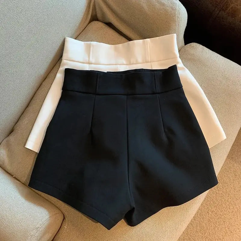 Women Shorts Mooyufon Black Shorts Women Harajuku Elegance High Waisted Shorts A Line Slim Casual Hot Girl Straight Pants Sexy luxecrown.co.uk