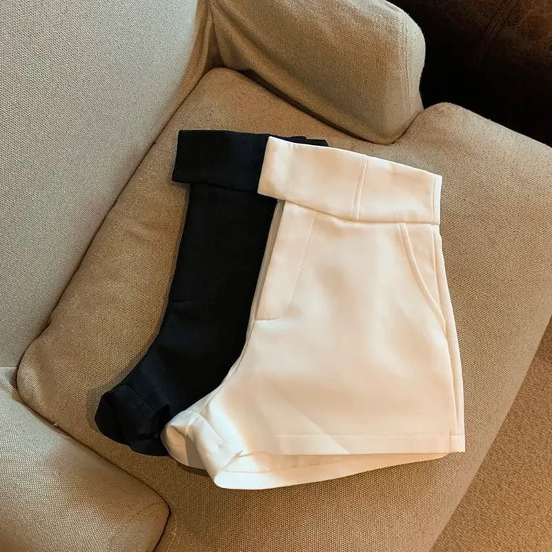 Women Shorts Mooyufon Black Shorts Women Harajuku Elegance High Waisted Shorts A Line Slim Casual Hot Girl Straight Pants Sexy luxecrown.co.uk