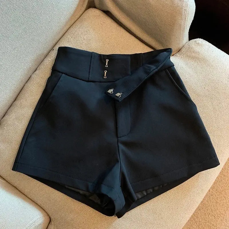 Women Shorts Mooyufon Black Shorts Women Harajuku Elegance High Waisted Shorts A Line Slim Casual Hot Girl Straight Pants Sexy luxecrown.co.uk