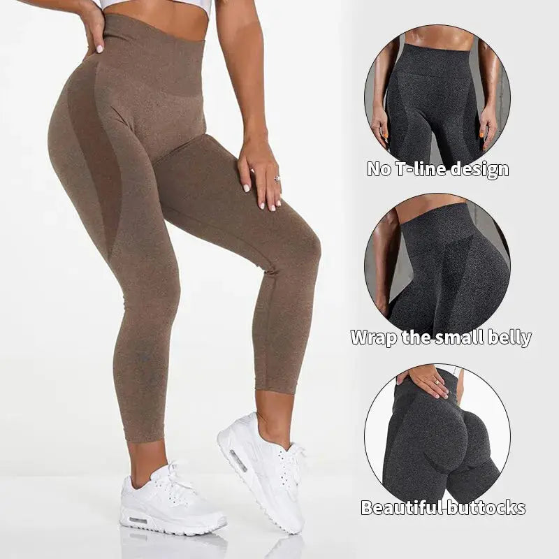 Women Sport Leggings Fitness Yoga High Waist Butt Lift Curves Workout Tights Elastic Gym Training Pants Female Seamless Pants luxecrown.co.uk