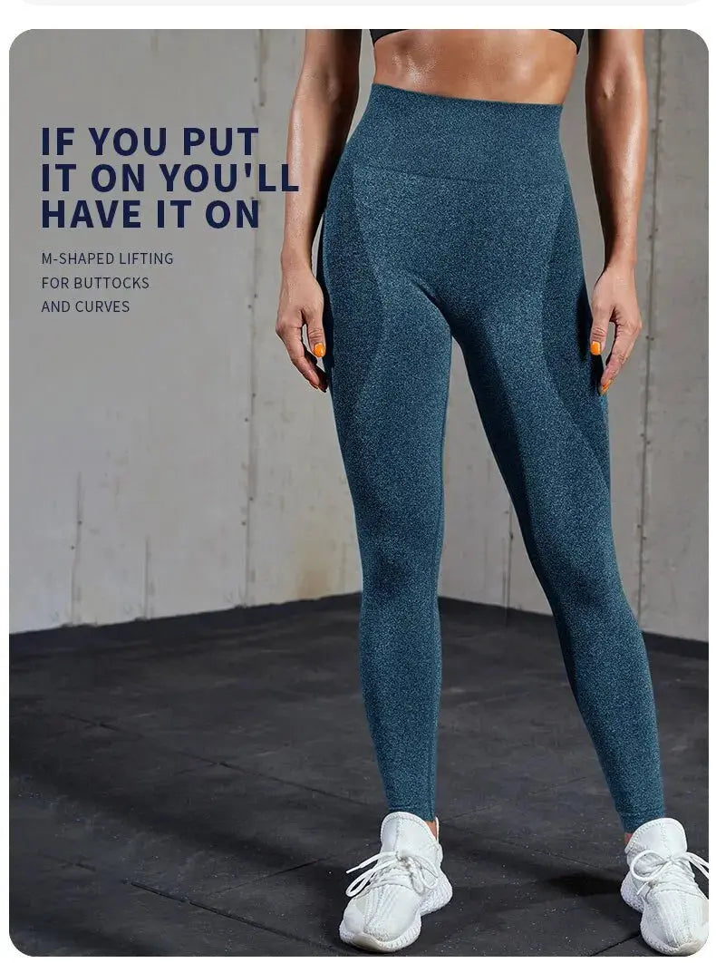 Women Sport Leggings Fitness Yoga High Waist Butt Lift Curves Workout Tights Elastic Gym Training Pants Female Seamless Pants luxecrown.co.uk
