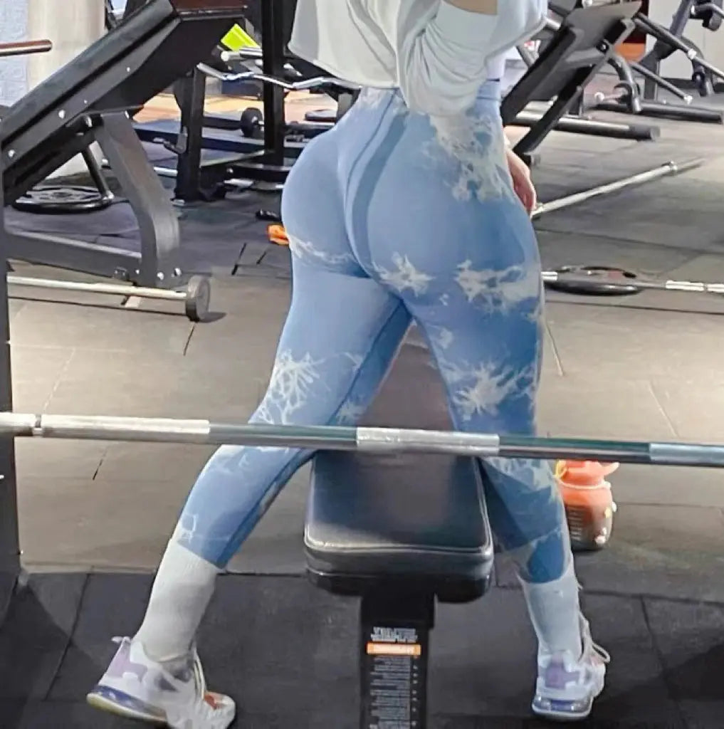 Women Tiedye Gym Leggings Seamless Mujer Push Up Seamless Pants Scrunch Sports Fitness High Waist Workout Yoga Leggins Drop Ship luxecrown.co.uk