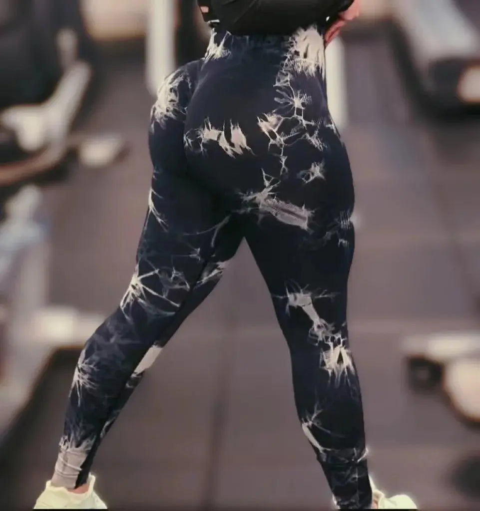 Women Tiedye Gym Leggings Seamless Mujer Push Up Seamless Pants Scrunch Sports Fitness High Waist Workout Yoga Leggins Drop Ship luxecrown.co.uk