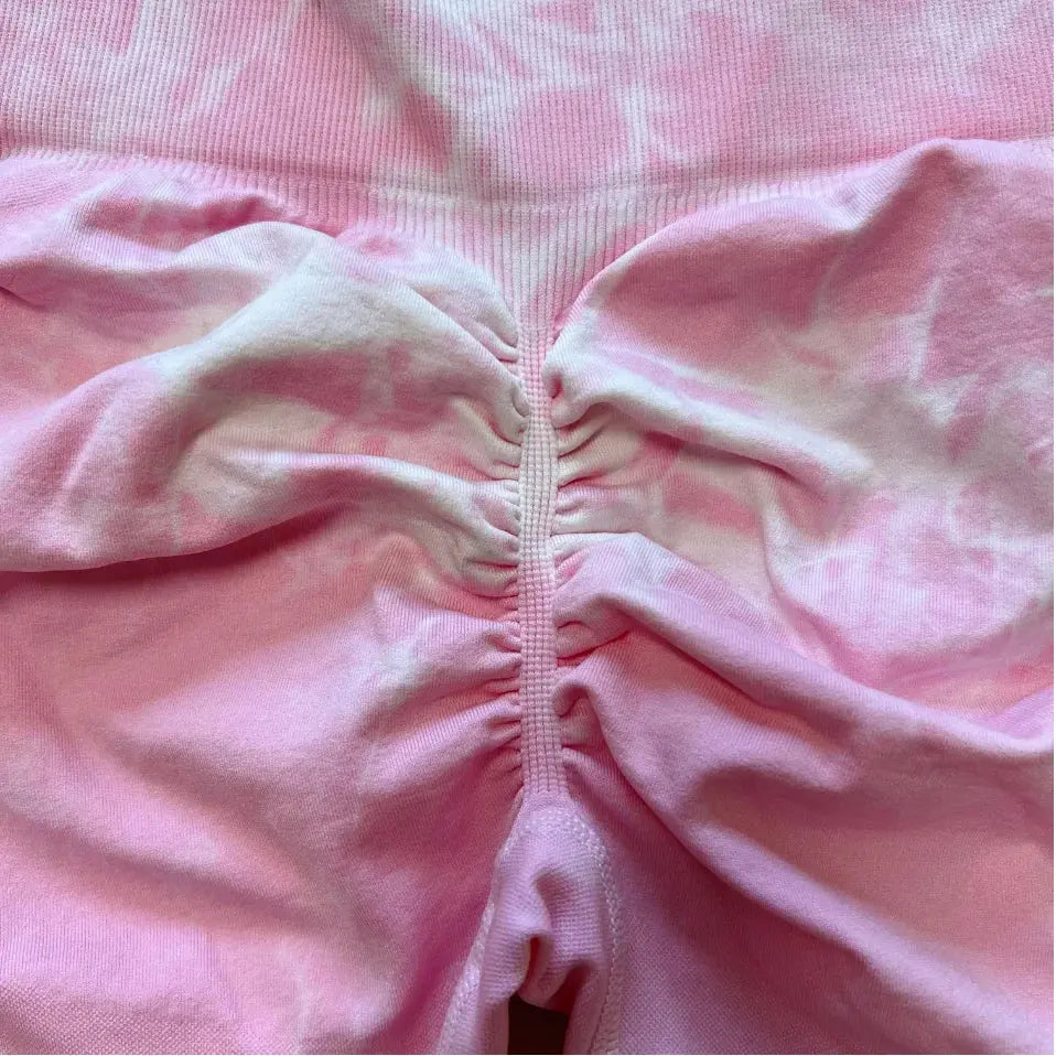 Women Tiedye Scrunch Seamless Leggings High Waist Yoga Training Leggins Workout Sports Gym Runing Joggers luxecrown.co.uk
