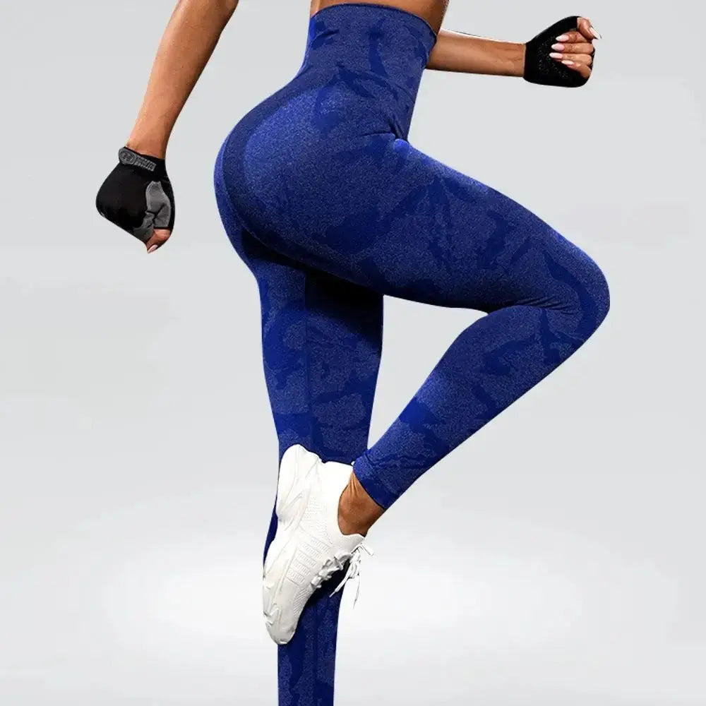 Women Yoga Fitness Sport High Waist Butt Lift Curves Workout Tights Elastic Gym Training Pants Seamless Legging CK1718 luxecrown.co.uk