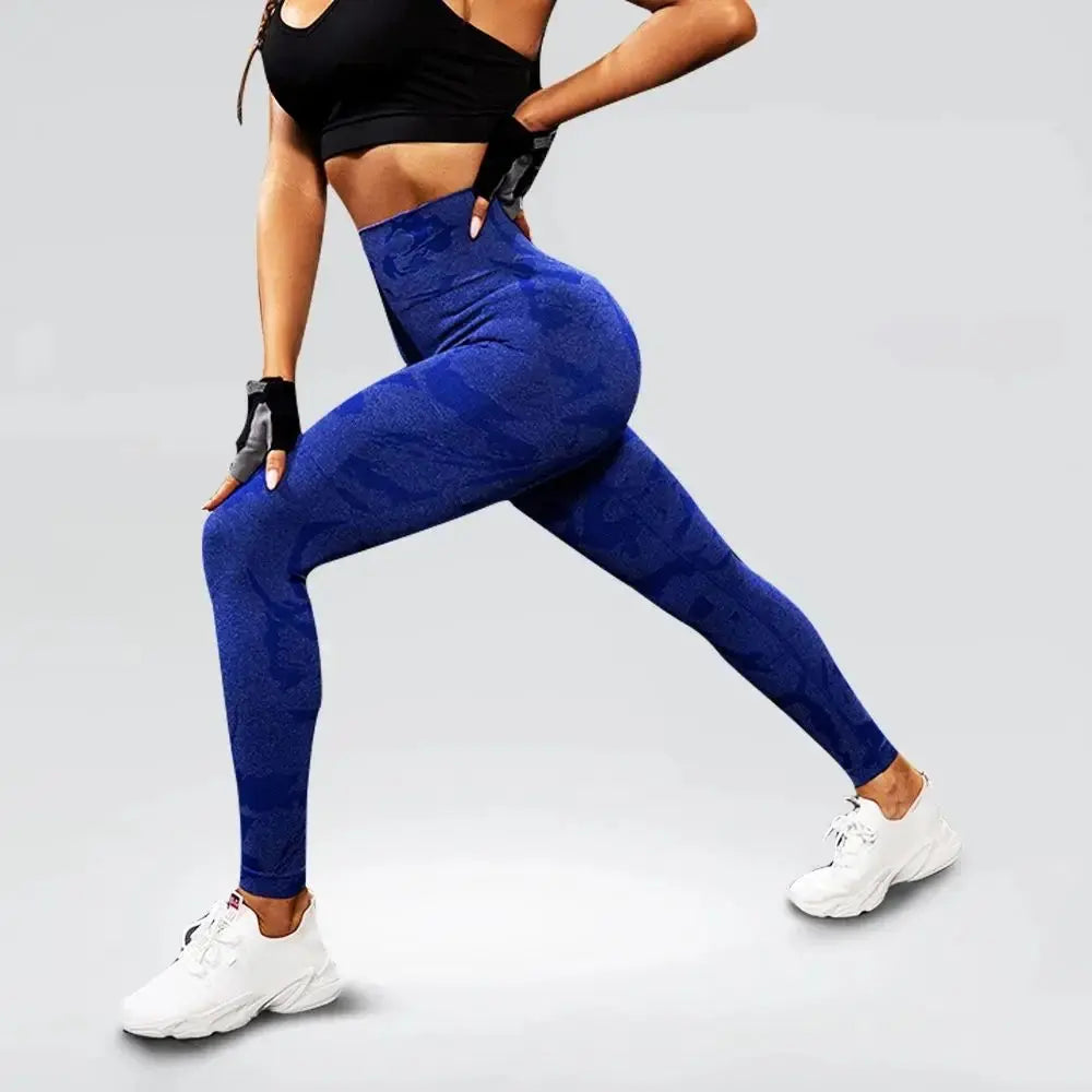 Women Yoga Fitness Sport High Waist Butt Lift Curves Workout Tights Elastic Gym Training Pants Seamless Legging CK1718 luxecrown.co.uk