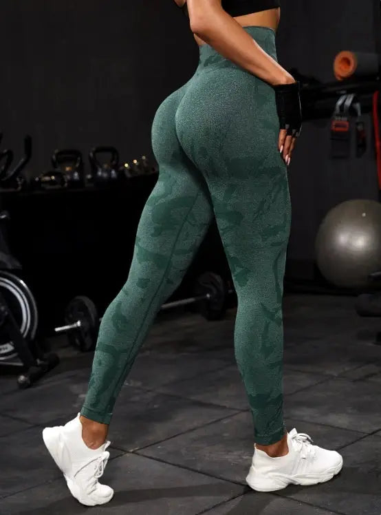 Women Yoga Fitness Sport High Waist Butt Lift Curves Workout Tights Elastic Gym Training Pants Seamless Legging CK1718 luxecrown.co.uk