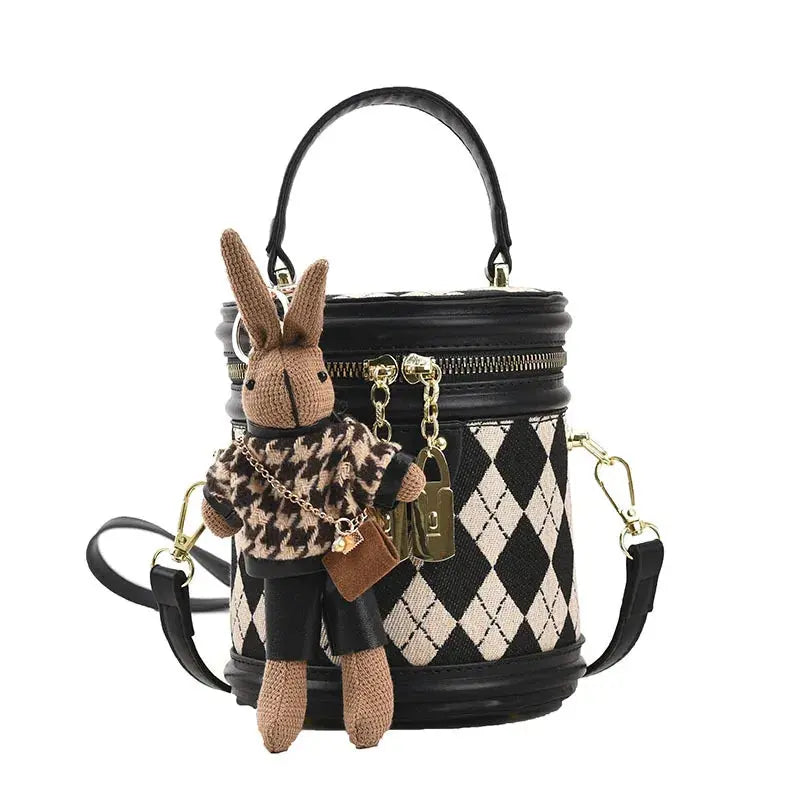 Women's Bag for Women Fashion Luxury Designer Zipper Small Handbags For Women Leather Bucket Shoulder Bag 2023 New Trend Pendant Streetsharks