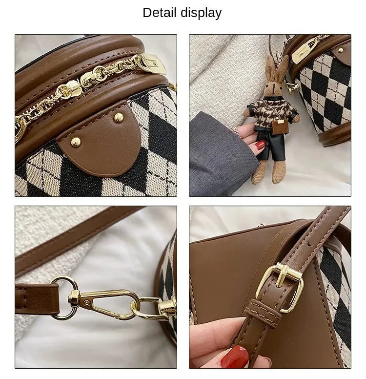 Women's Bag for Women Fashion Luxury Designer Zipper Small Handbags For Women Leather Bucket Shoulder Bag 2023 New Trend Pendant Streetsharks