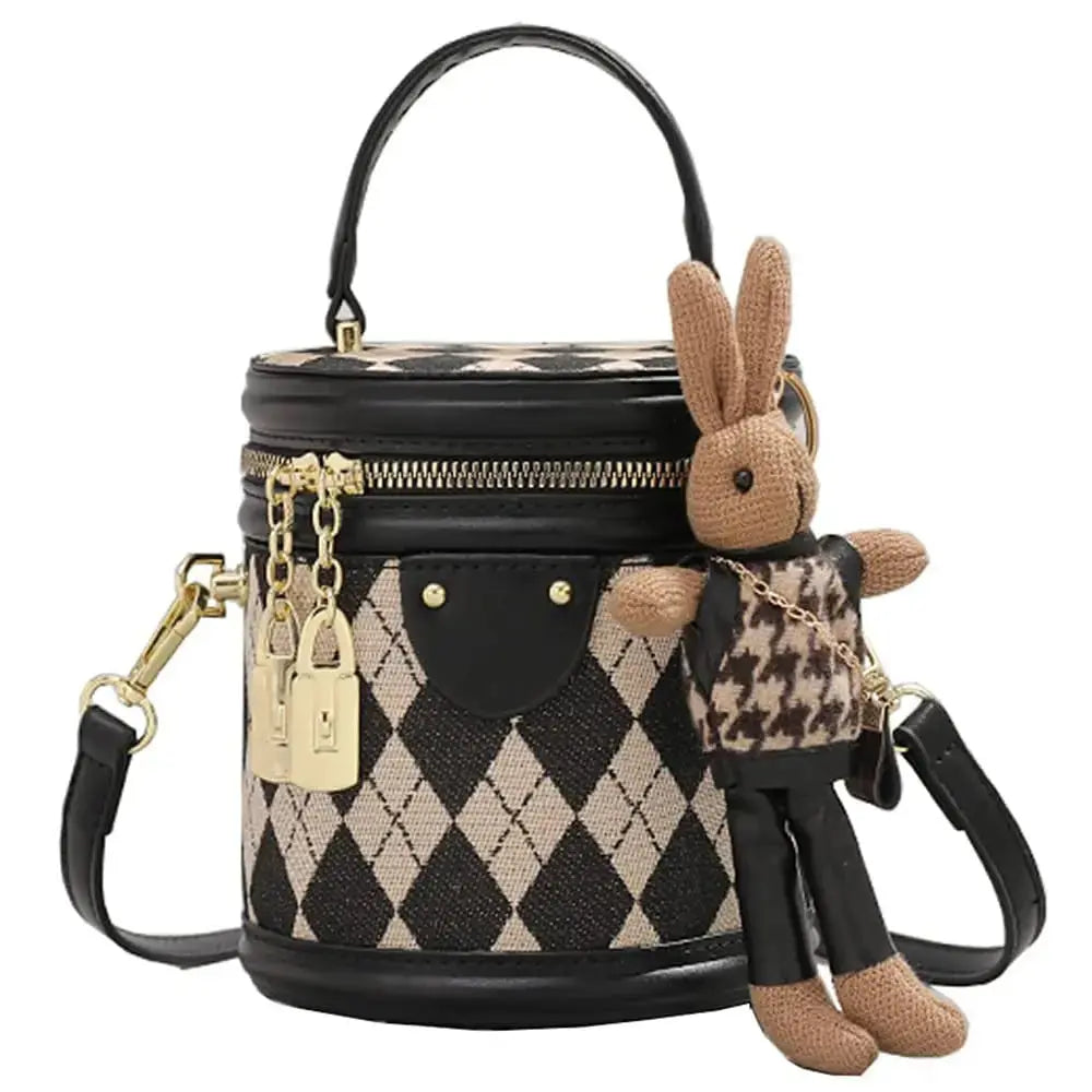Women's Bag for Women Fashion Luxury Designer Zipper Small Handbags For Women Leather Bucket Shoulder Bag 2023 New Trend Pendant Streetsharks