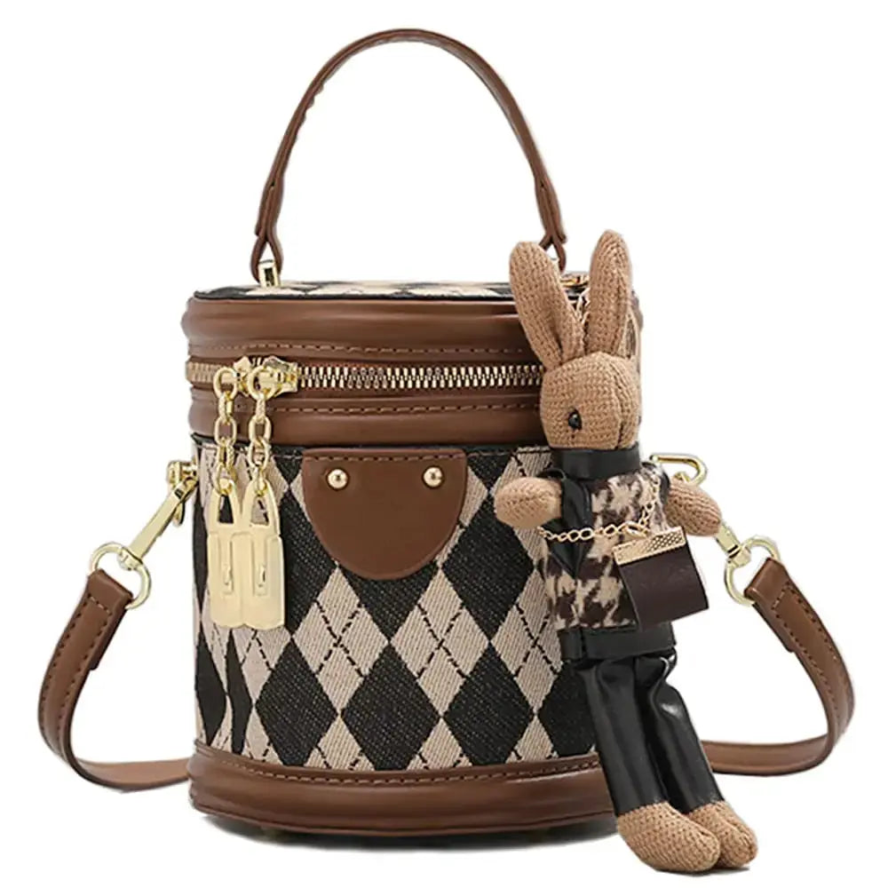 Women's Bag for Women Fashion Luxury Designer Zipper Small Handbags For Women Leather Bucket Shoulder Bag 2023 New Trend Pendant Streetsharks