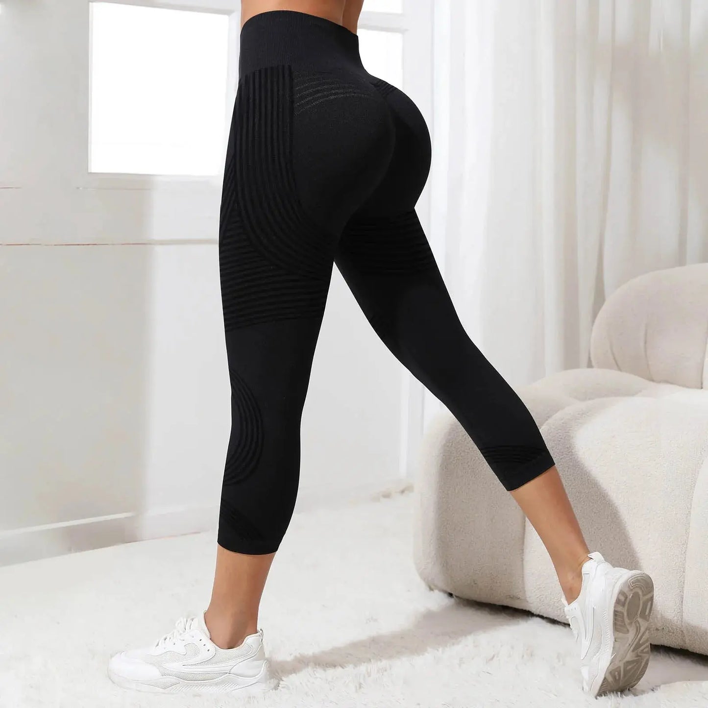 Women's Cellulite 3D Leggings High Waisted Butt Lifting Tummy Control Anti-Cellulite Legging For Gym Workout Yoga Capris Pants luxecrown.co.uk