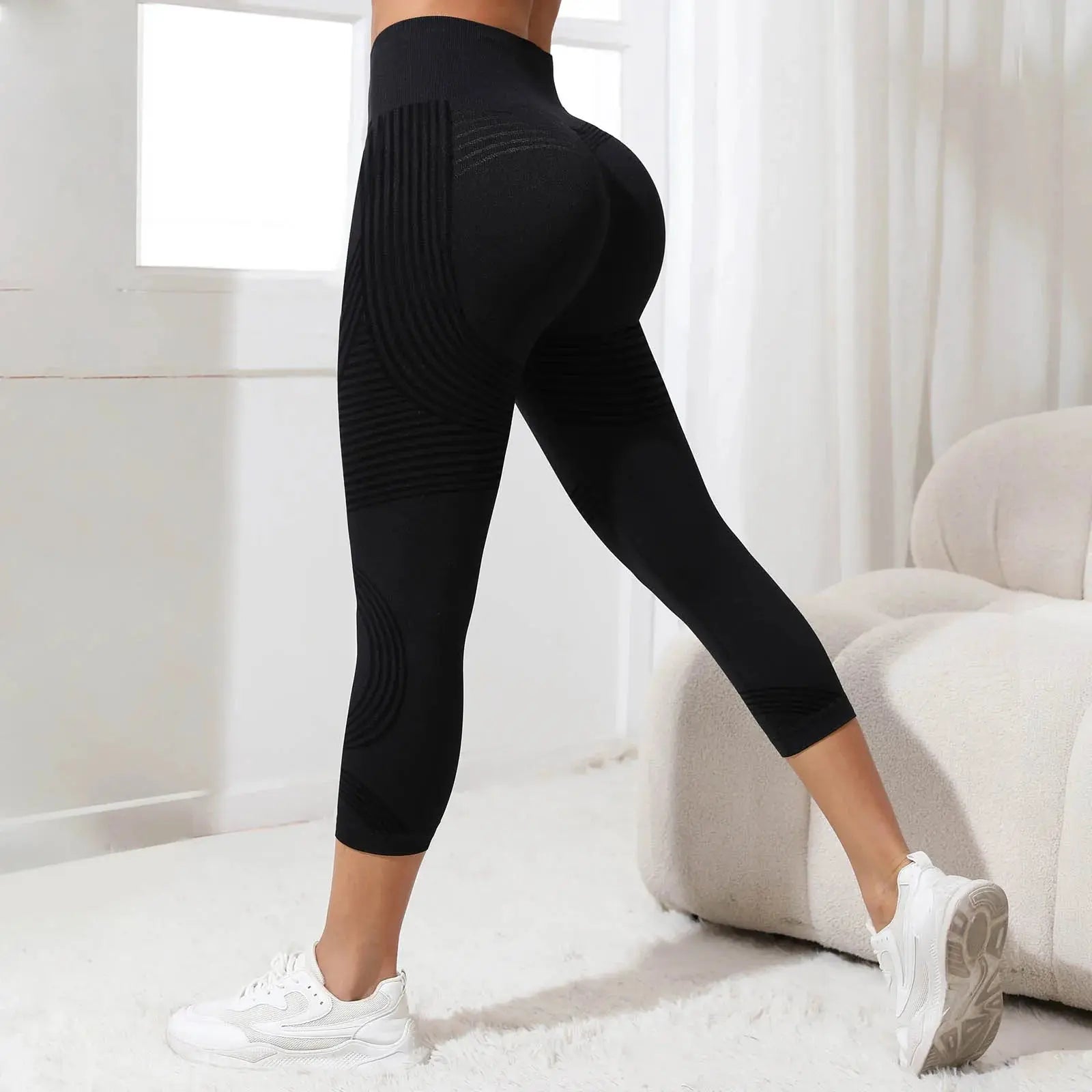 Women's Cellulite 3D Leggings High Waisted Butt Lifting Tummy Control Anti-Cellulite Legging For Gym Workout Yoga Capris Pants luxecrown.co.uk
