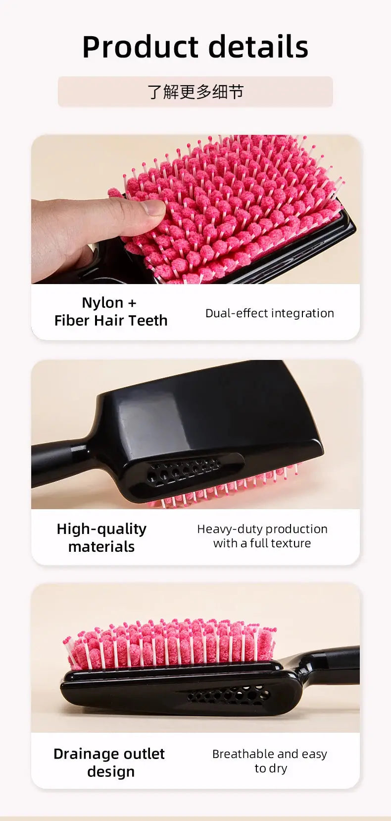 Women's Hair Dryer Comb Microfiber Bristles Quick Absorbent Drying Brush Hair Care Protection luxecrown.co.uk