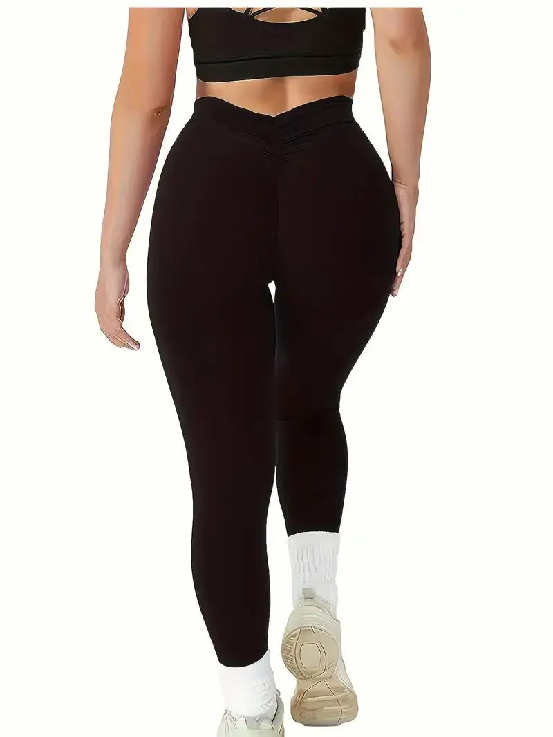 Women's High Waist Tummy Control Butt Lifting Yoga Pants, Tight Stretch Peach Butt Workout Leggings for Running luxecrown.co.uk