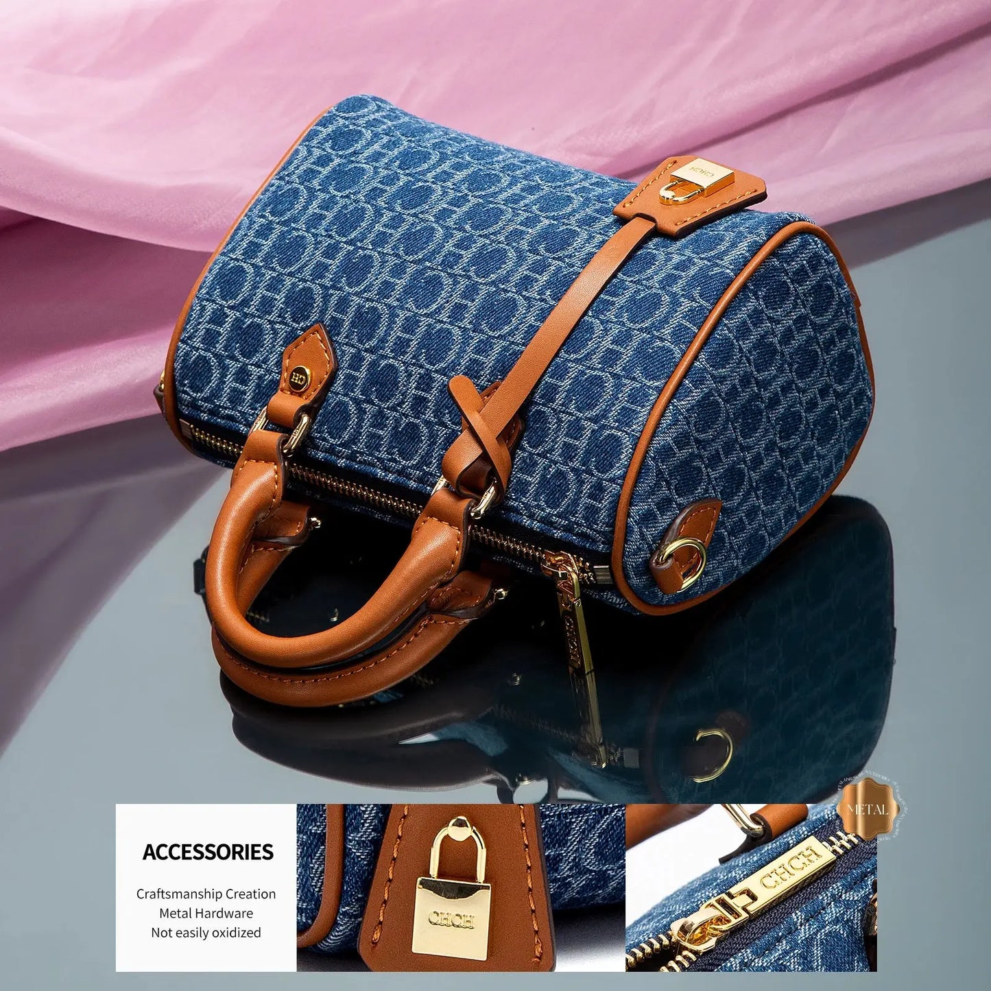 Women's Shoulder Bag 2025 New Cowboy Splicing Pillow Bag, Casual Party Women's Handbag Streetsharks