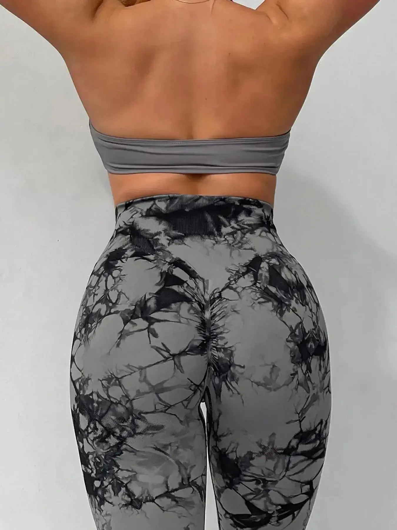 Women's Tie-Dye Seamless Peach Butt High Waist Butt Pants Stretch Fitness Yoga Pants luxecrown.co.uk