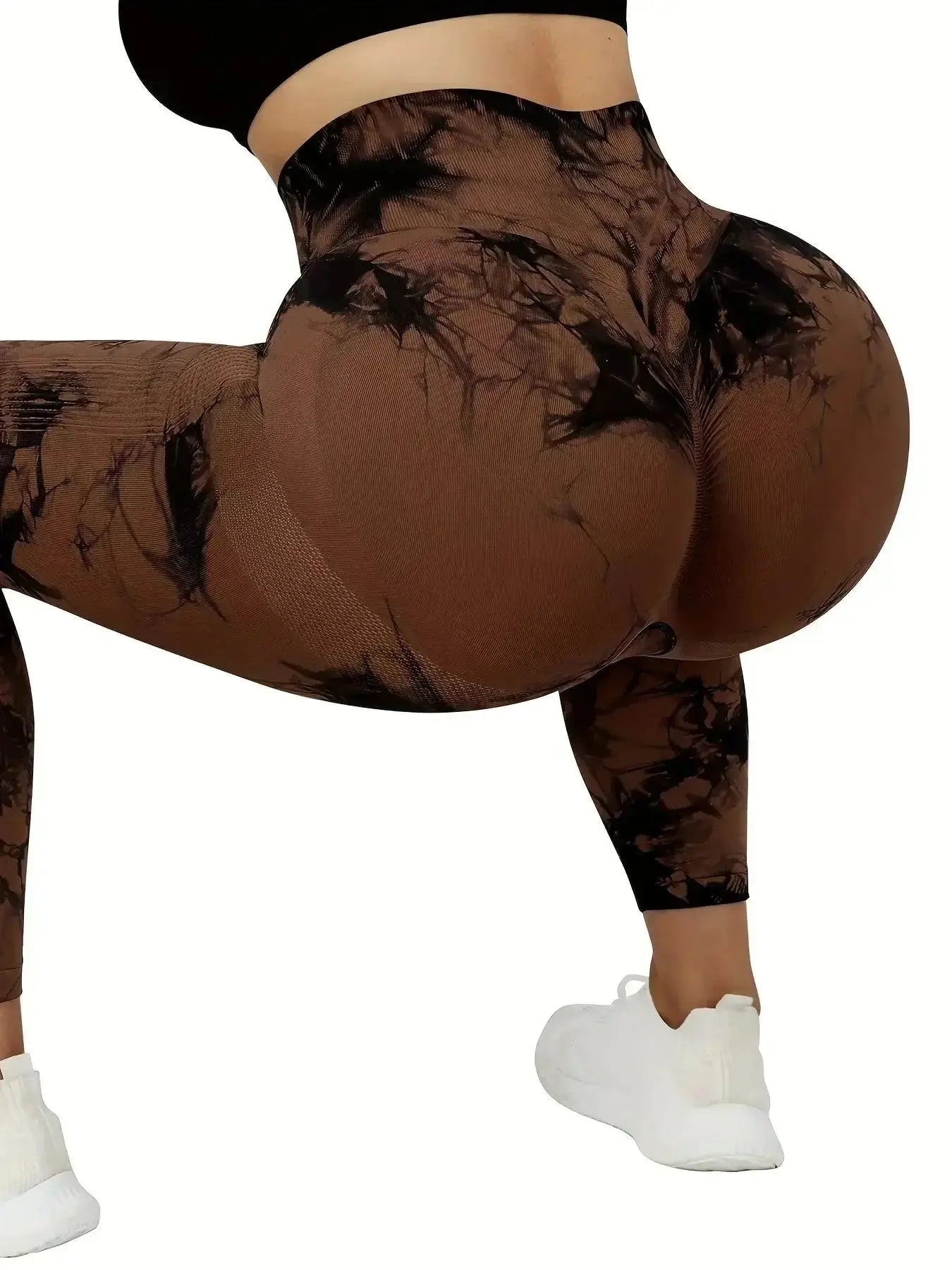 Women's Tie-Dye Seamless Peach Butt High Waist Butt Pants Stretch Fitness Yoga Pants luxecrown.co.uk